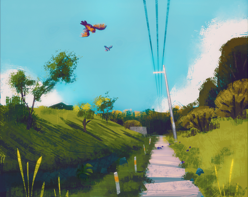 Illustration for article titled Beautiful Paintings Of Pokemon's Kanto Region